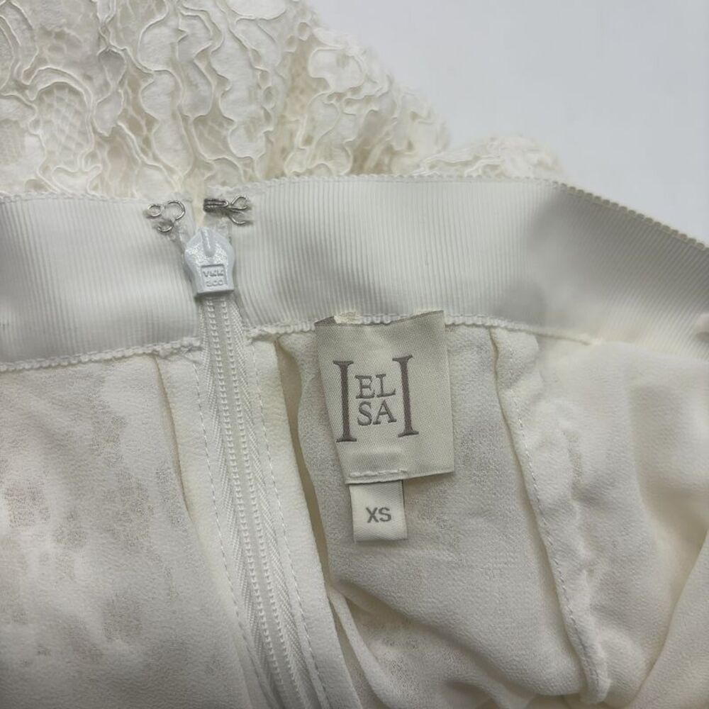Helsa Peplum Skirt Set in White - Picture 4 of 4